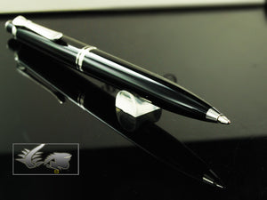 Stylo à bille Pelikan K405, résine noire, garniture argentée, 926238