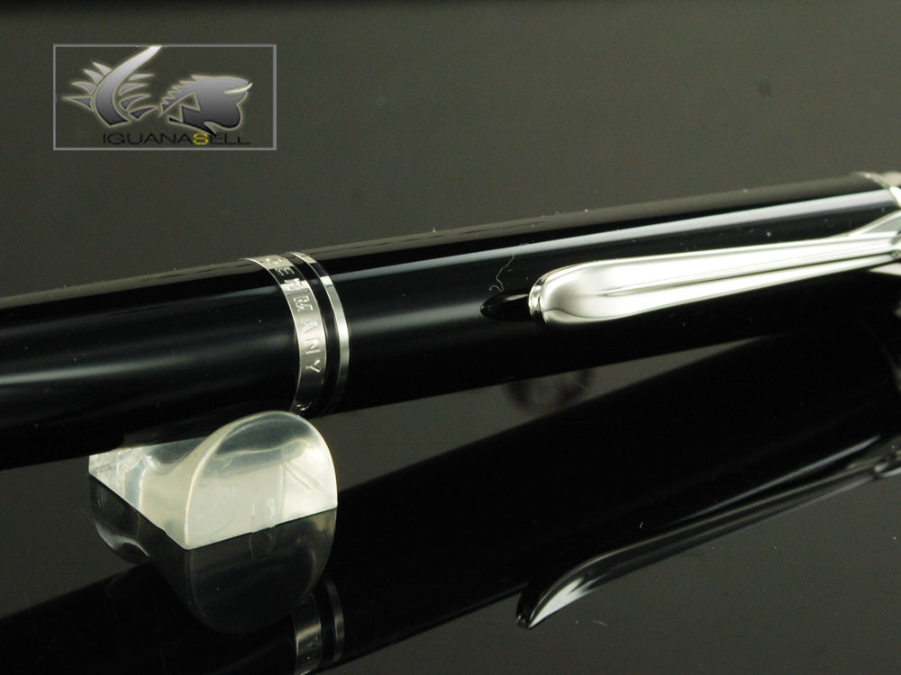 Pelikan K405 Ballpoint pen, Black Resin, Silver trim, 926238