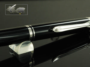 Stylo à bille Pelikan K405, résine noire, garniture argentée, 926238