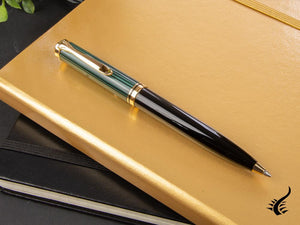 Stylo à bille Pelikan K600, noir et vert, finition dorée, 980086