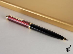 Stylo à bille Pelikan K600, noir et rouge, finition dorée, 928937