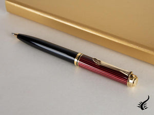 Stylo à bille Pelikan K600, noir et rouge, finition dorée, 928937