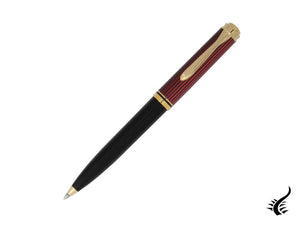 Stylo à bille Pelikan K600, noir et rouge, finition dorée, 928937