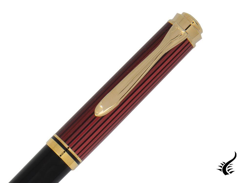 Pelikan K600 Ballpoint pen, Black and red, Gold trim, 928937