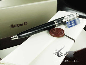 Pelikan K805 Stylo à bille Stresemann, garniture argentée, 957530