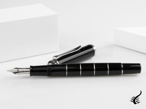 Stylo plume Pelikan M215, noir, garniture chromée, 948281