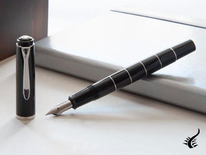 Stylo plume Pelikan M215, noir, garniture chromée, 948281