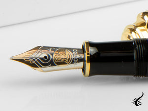 Pelikan M800 Fountain Pen, Blue Resin, Gold trim, 995951