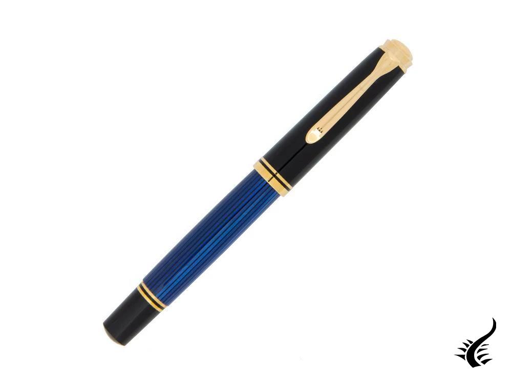 Stylo plume Pelikan M800, résine bleue, attributs dorés, 995951