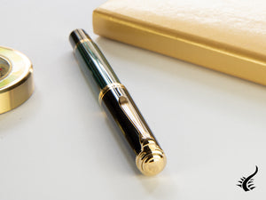 Pelikan R800 Rollerball pen, Green resin, Gold trim, 987990