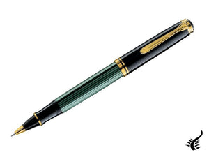 Pelikan R800 Rollerball pen, Green resin, Gold trim, 987990