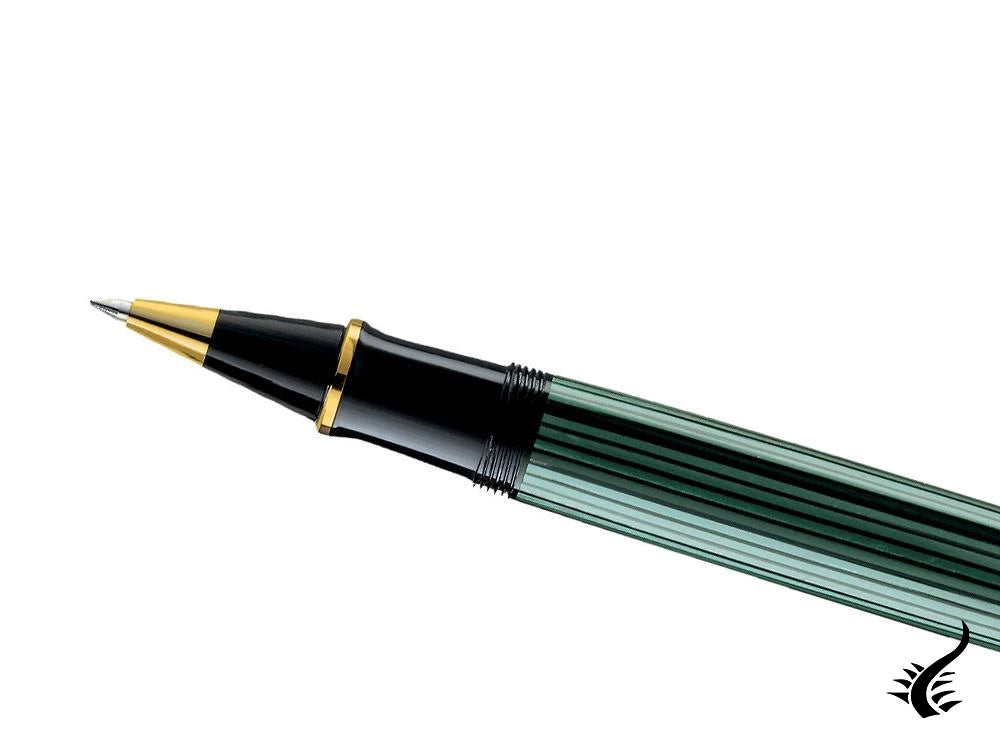 Pelikan R800 Rollerball pen, Green resin, Gold trim, 987990