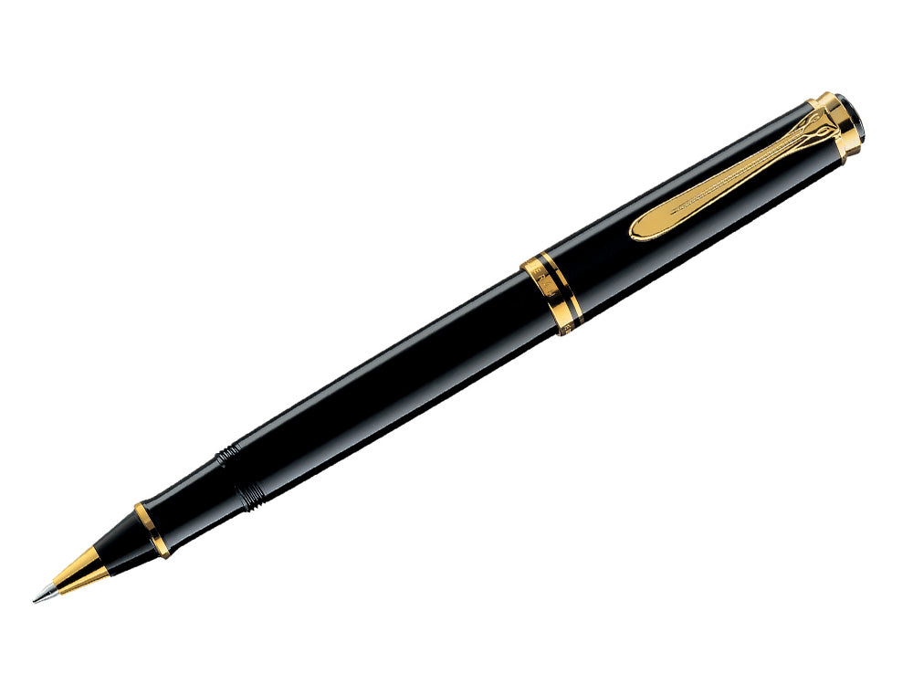 Pelikan R400 Rollerball pen, Black Resin, Gold trim, 987958