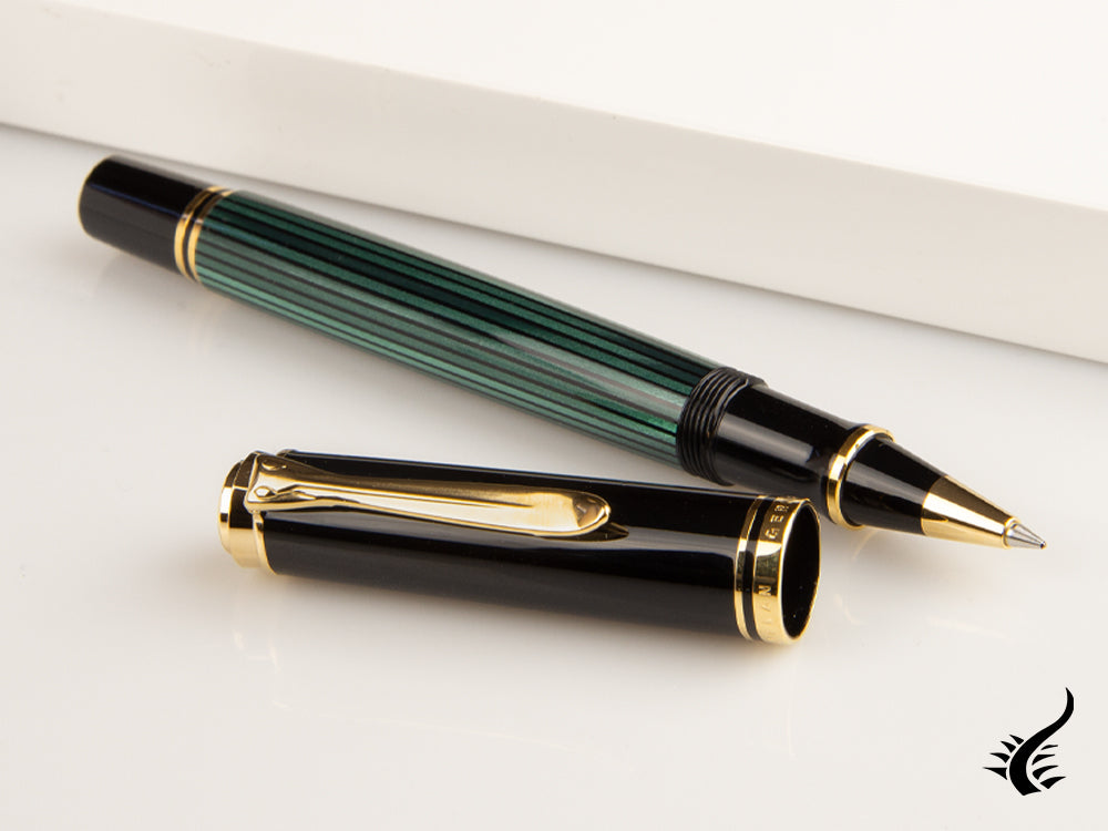 Pelikan Stylo roller Souverän R400, noir/vert, 997494