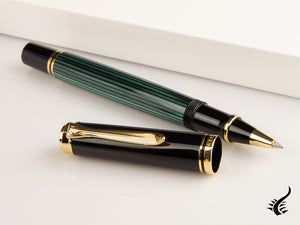 Pelikan Rollerball Pen Souverän R400, Black/Green, 997494