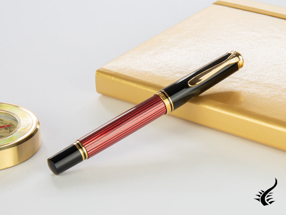 Pelikan Stylo roller Souverän R400, noir/rouge, 905521