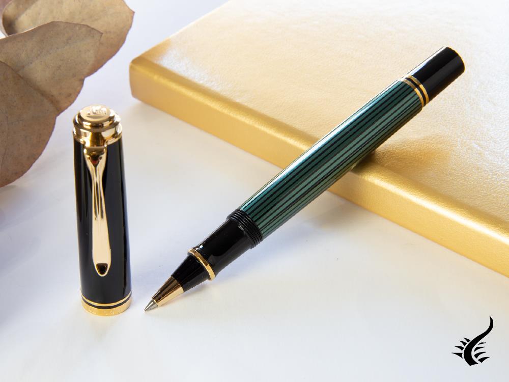 Pelikan Stylo roller Souverän R600, noir et vert, 997569