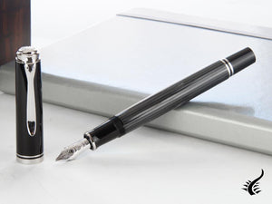 Pelikan Souverän M405 Stresemann Fountain Pen, Palladium trim, 803823