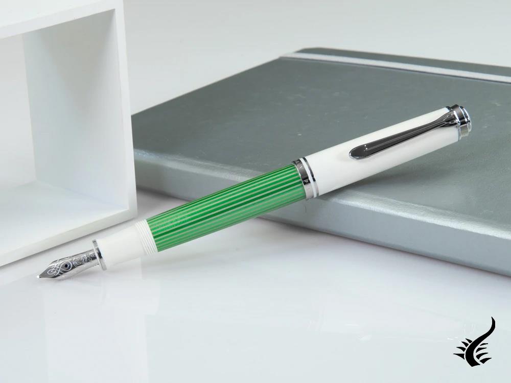 Stylo plume Pelikan Souveran M605 Vert-Blanc, édition spéciale, 818209