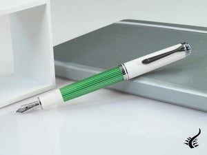 Pelikan Souveran M605 Green-White Fountain Pen, Special edition, 818209