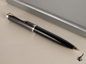 Pelikan Souverän M605 Stylo bille Stresemann, Résine noire, Palladium, 813648