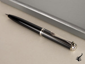 Pelikan Souverän M605 Stylo bille Stresemann, Résine noire, Palladium, 813648