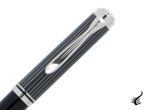 Pelikan Souverän M605 Stylo bille Stresemann, Résine noire, Palladium, 813648