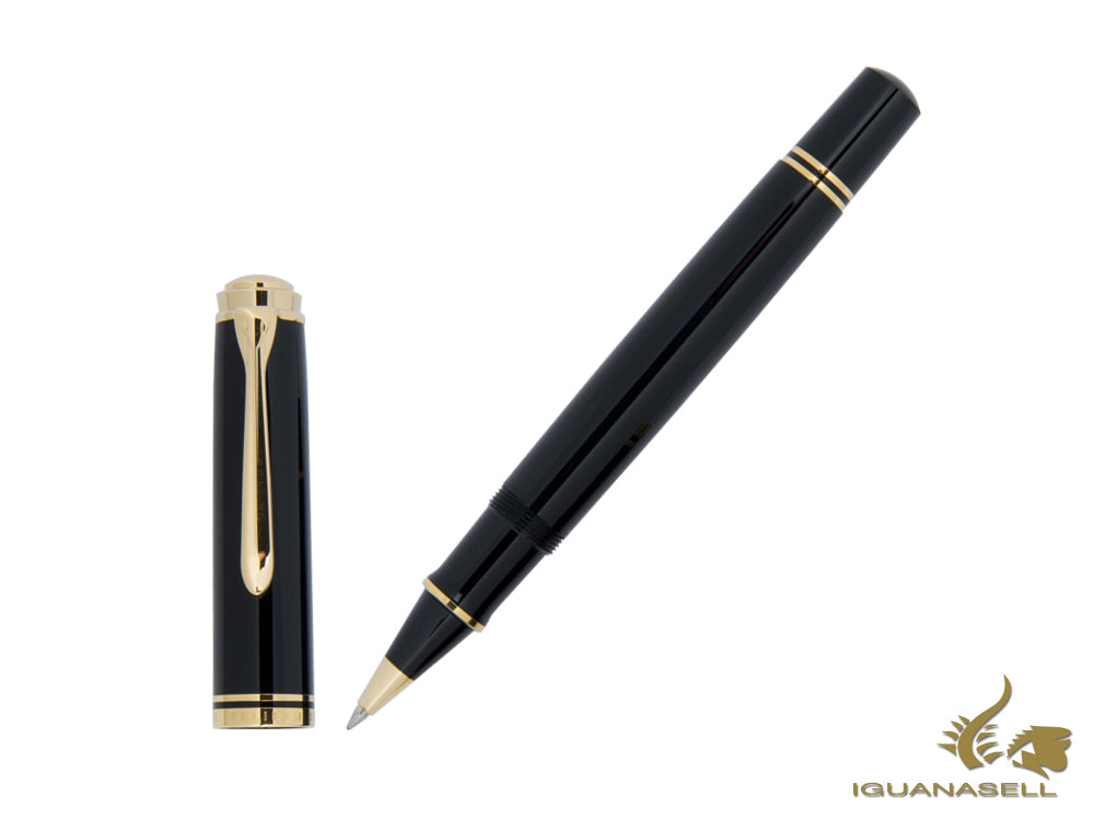 Pelikan Souverän R800 Rollerball pen, Black Resin, Gold trim, 997643