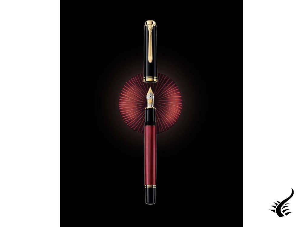 Pelikan Souverän 800 Black-Red Fountain Pen, Resin, 816625