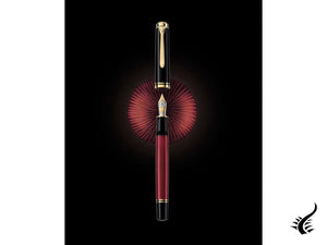 Pelikan Souverän 800 Black-Red Fountain Pen, Resin, 816571KIT