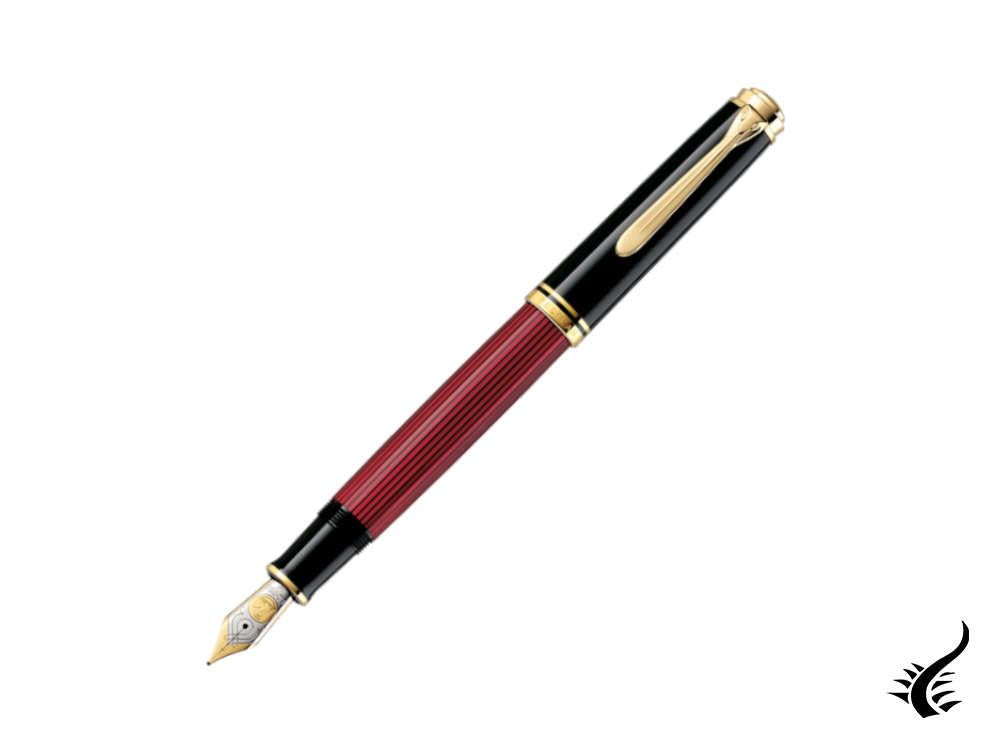 Pelikan Souverän 800 Black-Red Fountain Pen, Resin, 816571KIT