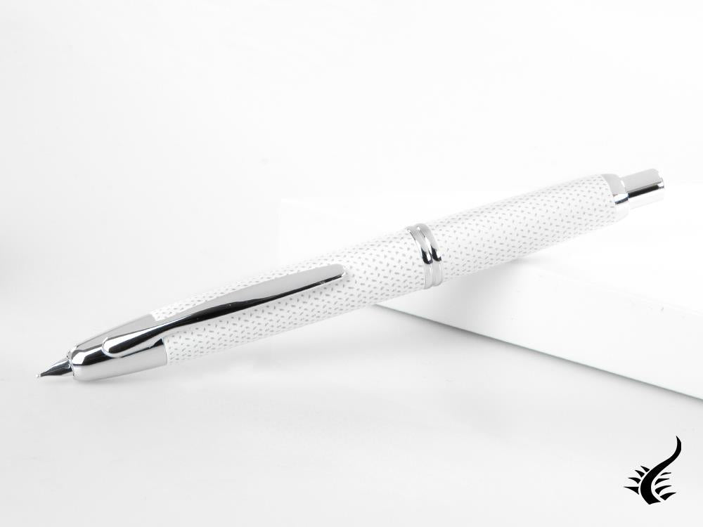 Pilot Capless Carbonesque Fountain Pen, White, FK-1500-GRAF-WHITE