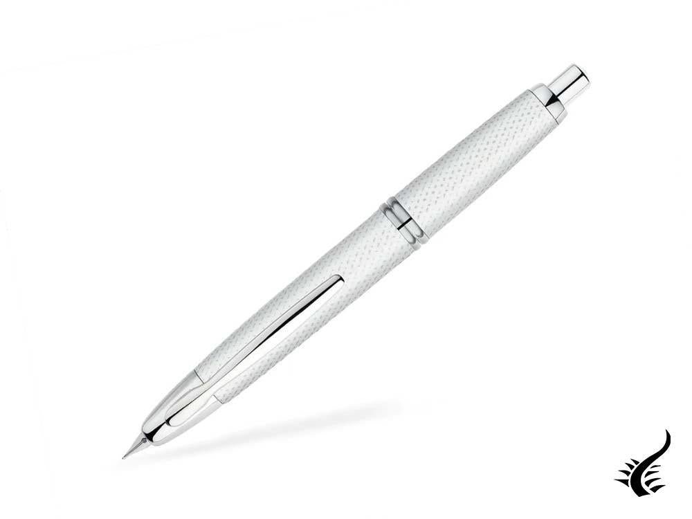 Pilot Capless Carbonesque Fountain Pen, White, FK-1500-GRAF-WHITE