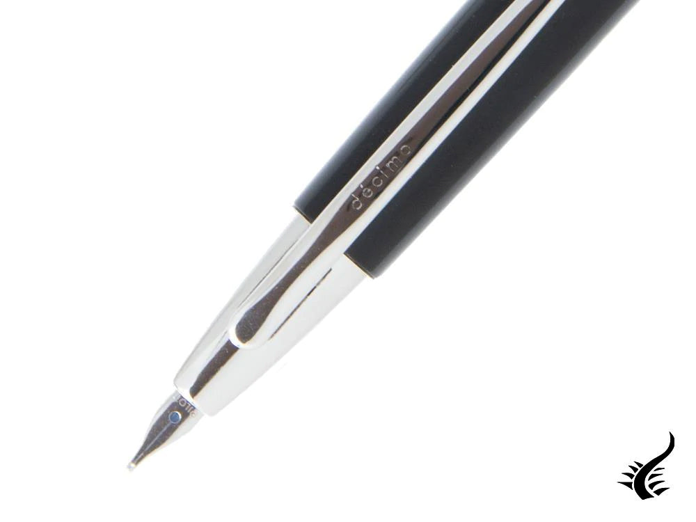 Stylo plume Pilot Capless Decimo, finition chromée, noir, FK-1500D-RH-BLACK