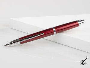 Pilot Capless Decimo Fountain Pen, Lacquer, Chrome, Red, FK-1500D-RH-RED