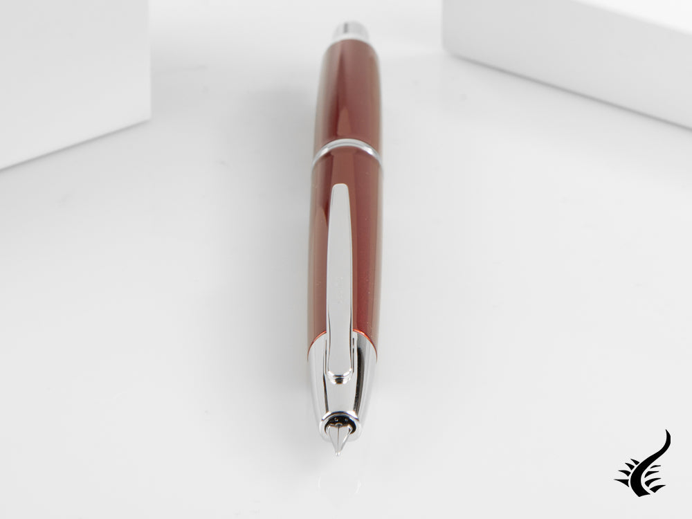 Pilot Capless Decimo Fountain Pen, Lacquer, Chrome, Red, FK-1500D-RH-RED