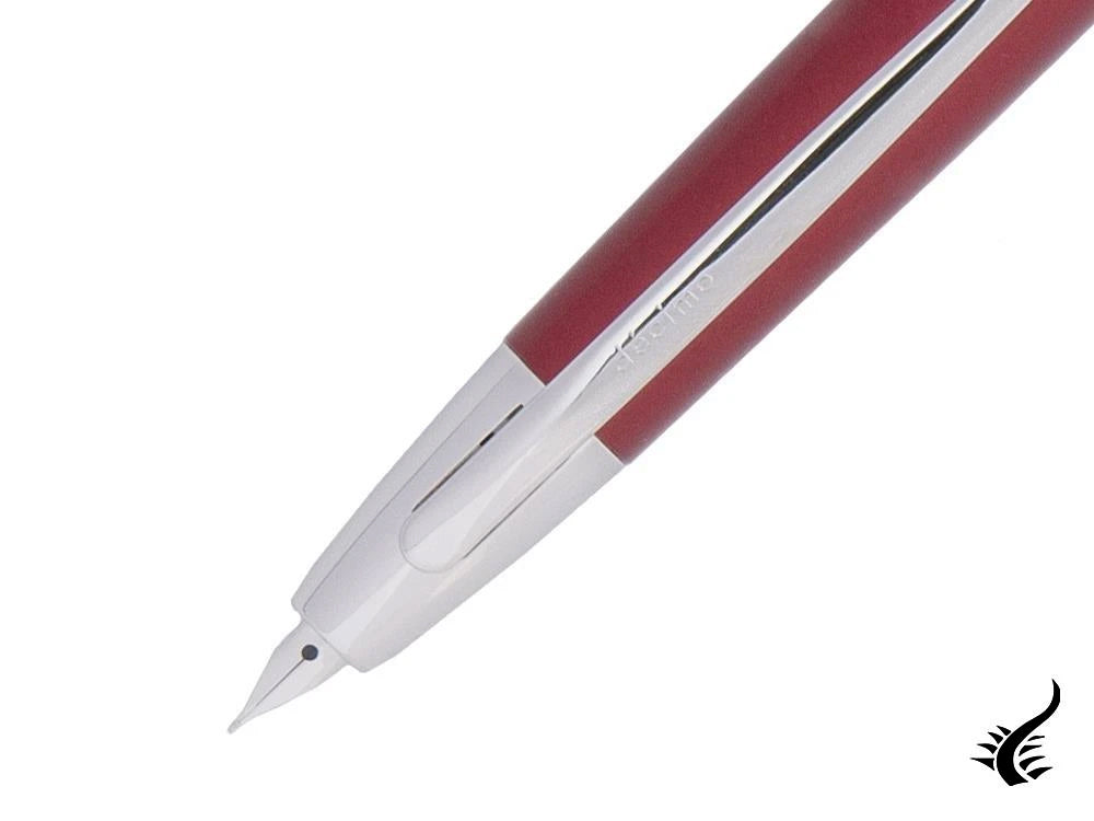 Pilot Capless Decimo Fountain Pen, Lacquer, Chrome, Red, FK-1500D-RH-RED