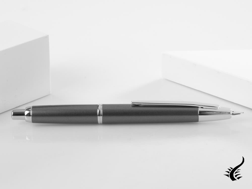 Pilot Capless Decimo Fountain Pen, Lacquer, Grey, FK-1500D-RH-GREY