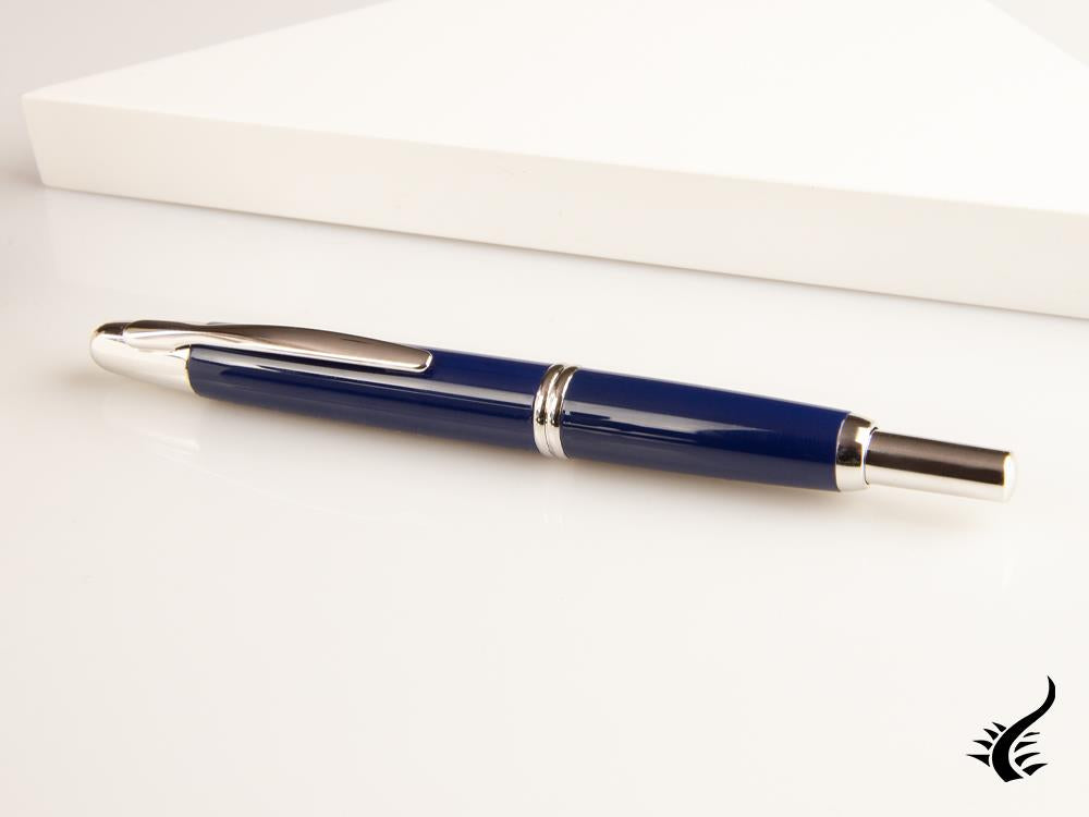 Pilot Capless Fountain Pen, Blue, Chrome, FK-1500-RH-BLUE