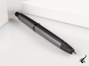 Pilot Capless Fountain Pen, Satin brass trim, Grey matt