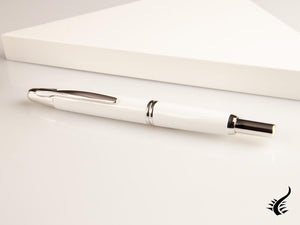 Pilot Capless Retractable Fountain Pen White, Chrome