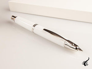 Stylo plume rétractable sans capuchon Pilot Blanc, Chrome