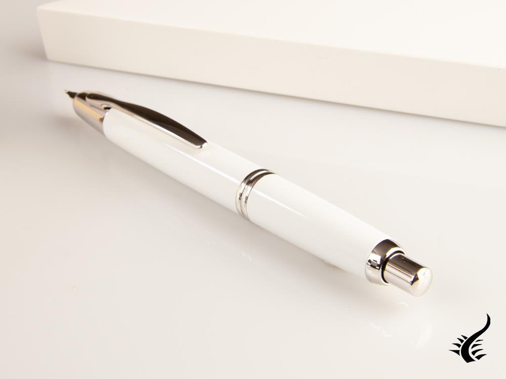 Pilot Capless Retractable Fountain Pen White, Chrome