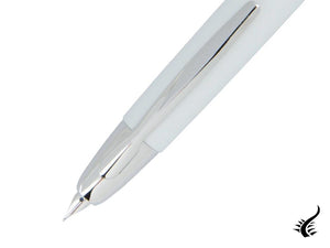 Pilot Capless Retractable Fountain Pen White, Chrome