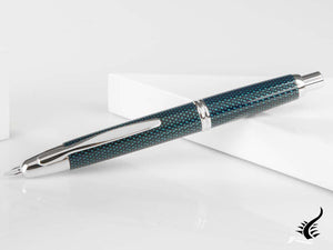 Stylo plume Pilot Capless Vanishing Carbonesque Point bleu, chrome