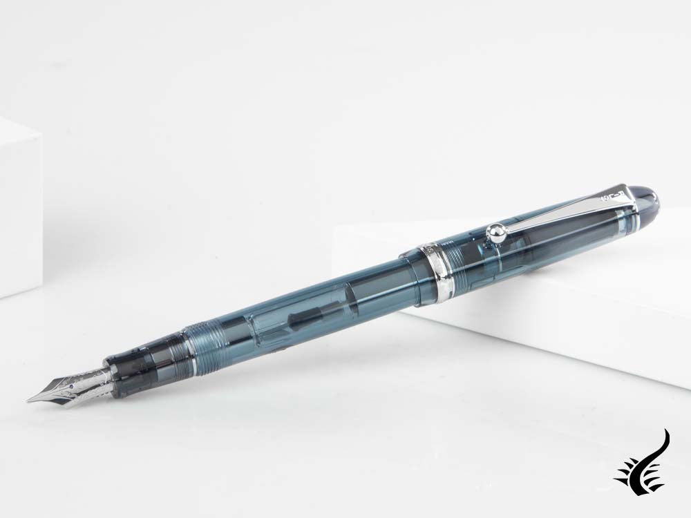 Pilot Custom 74 Midnight Blue Fountain Pen, Rhodium trim, FKKN12SR-TBB