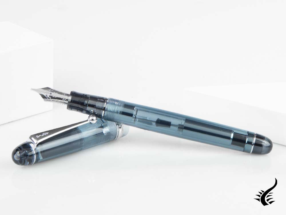 Pilot Custom 74 Midnight Blue Fountain Pen, Rhodium trim, FKKN12SR-TBB