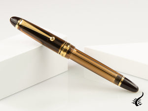 Pilot Custom 823 Amber Fountain Pen, Resin, Gold trim, 60556