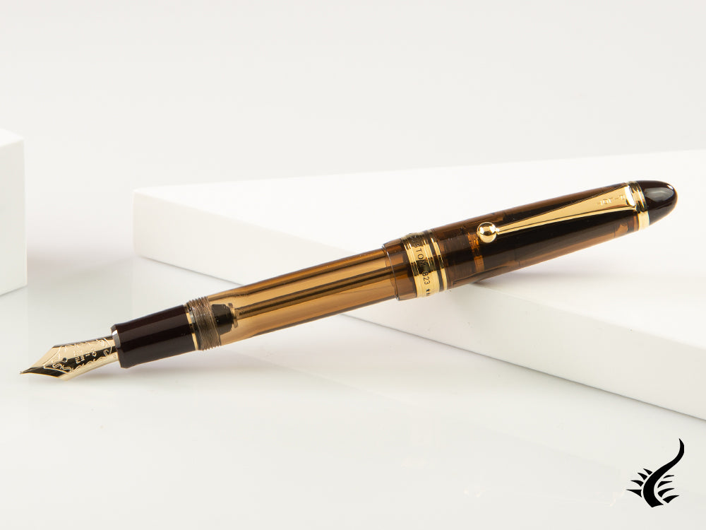 Stylo plume Pilot Custom 823 Amber, résine, attributs dorés, 60556