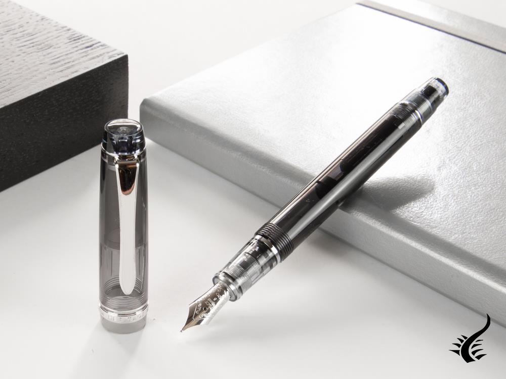 Pilot Custom Heritage 92 Fountain Pen, Resin, Chrome Trim, Black